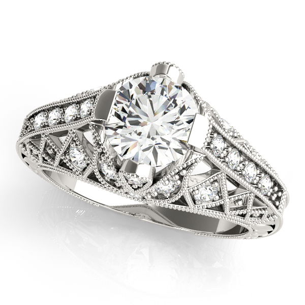 Diamond Engagement Rings in White Gold - 14k & 18k