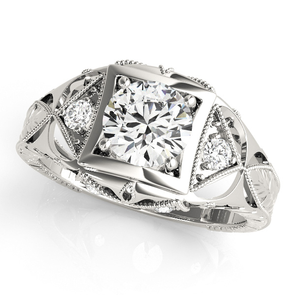 Diamond Engagement Rings in White Gold - 14k & 18k